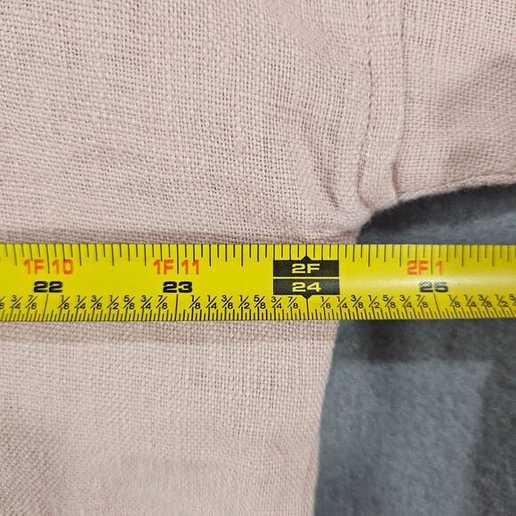 Eileen Fisher Organic Linen Blazer Powder Pink XS Oversized Casual Summer Jacket - Picture 6 of 7